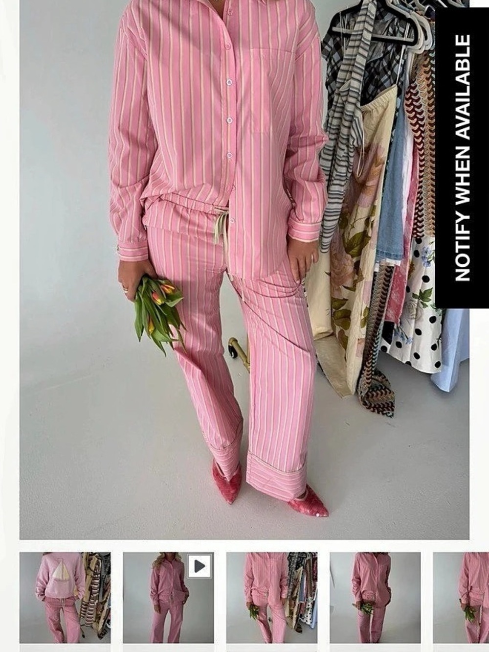 Bailey Rose from Fancy!!  SOLD OUT Britney Striped Drawstring Wide Leg Pants